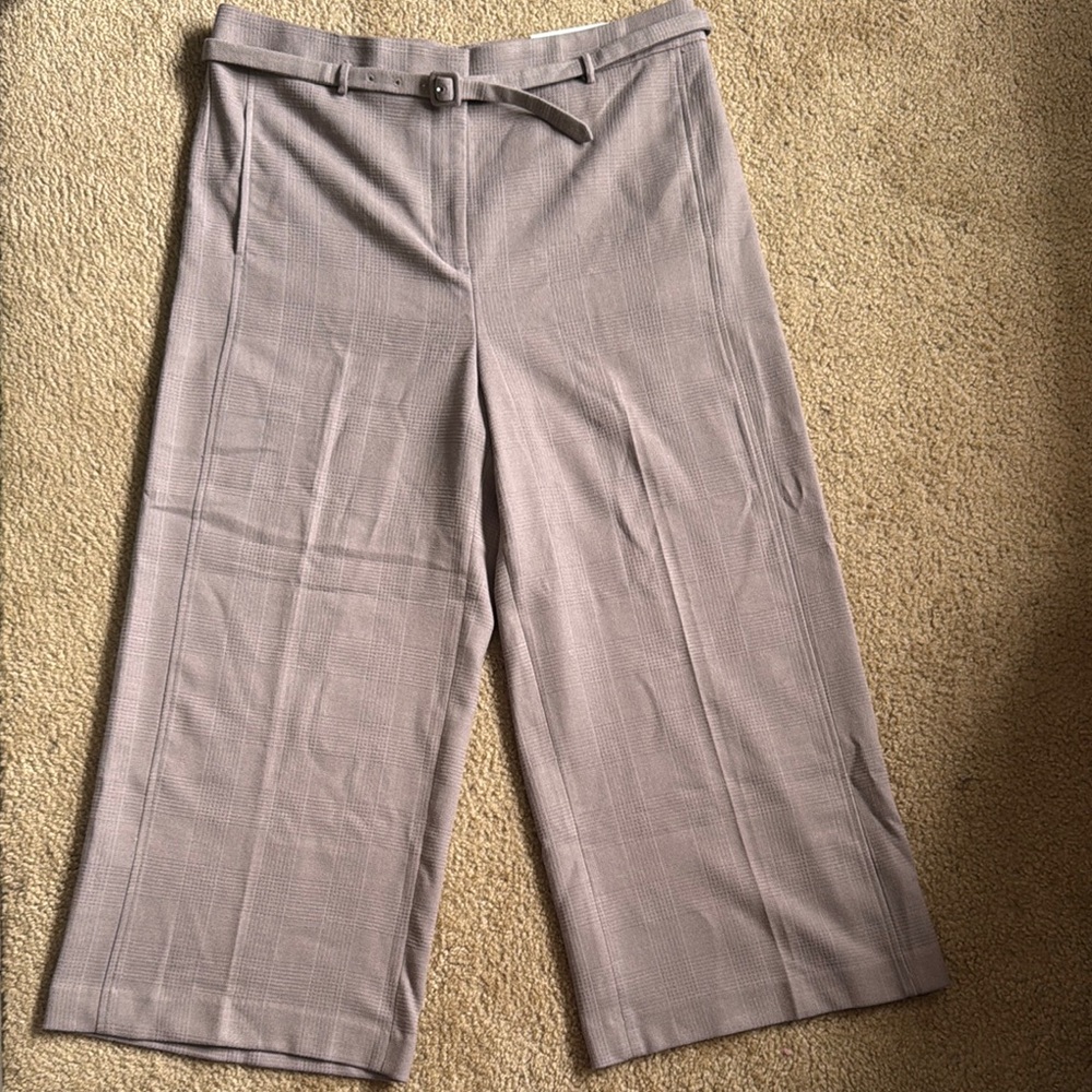 Women's Taupe Wide-Leg Pants